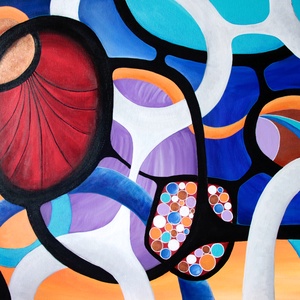 Tablou original abstract 60x80cm - Comoara din adancul nostru, Casă & Stil de viață, Accesorii pentru decorat casa, Picturi murale, Tablouri/picturi pe pânză, Pictură, ARTYNOS