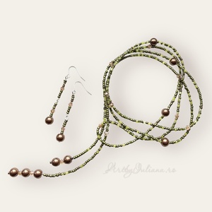 Set handmade pietre semiprețioase Perle de toamnă - Artynos.ro