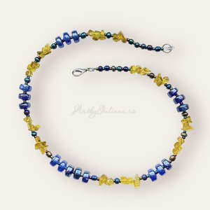 Colier handmade Apus de iarnă, Bijuterii, Coliere, Coliere cu mărgele, Confecționarea bijuteriilor, ARTYNOS