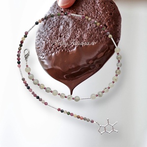 Colier handmade cu pietre semipretioase si argint Toată lumea iubește ciocolata, Bijuterii, Coliere, Coliere cu mărgele, Confecționarea bijuteriilor, ARTYNOS