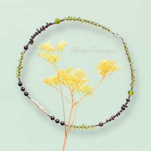 Colier handmade cu pietre semipretioase si argint Flori de primăvară - bijuterii - coliere - coliere cu mărgele - Artynos.ro