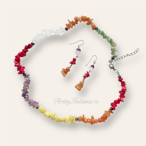 Set handmade pietre semiprețioase Multicolor, Bijuterii, Seturi de bijuterii, Confecționarea bijuteriilor, ARTYNOS