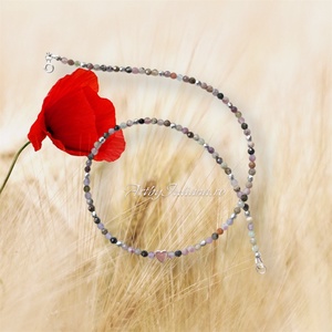 Colier handmade cu pietre semipretioase si argint Inimioara - Artynos.ro