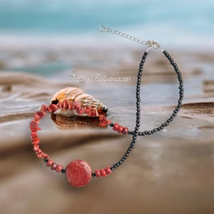 Colier handmade cu pietre semipretioase Doamnă chic - bijuterii - coliere - coliere cu mărgele - Artynos.ro