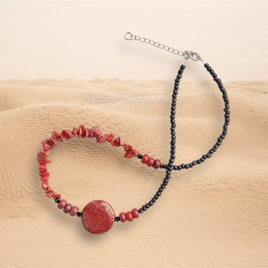 Colier handmade cu pietre semipretioase Doamnă chic - bijuterii - coliere - coliere cu mărgele - Artynos.ro