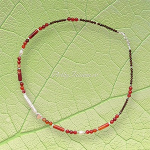 Colier handmade cu perle, pietre semipretioase si argint Cadoul pretios - Artynos.ro