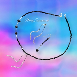 Set pietre semiprețioase și argint Petrecere târzie de noapte - bijuterii - seturi de bijuterii - Artynos.ro