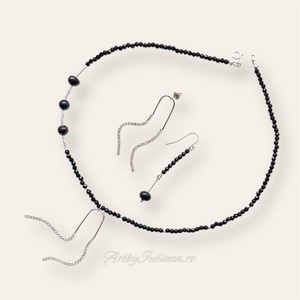 Set pietre semiprețioase și argint Petrecere târzie de noapte - bijuterii - seturi de bijuterii - Artynos.ro