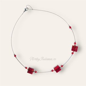 Colier handmade cu sticlă Murano Amintiri din Murano - bijuterii - coliere - coliere din mărgele - Artynos.ro Colier handmade cu sticlă Murano Amintiri din Murano - bijuterii - coliere - coliere din mărgele - Artynos.ro