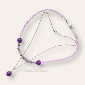 Set handmade cu pietre semipretioase Straturi violet, Bijuterii, Seturi de bijuterii, Confectionarea bijuteriilor, ARTYNOS