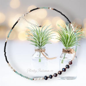 Colier handmade argint si pietre semipretioase Doamna iarna - Artynos.ro