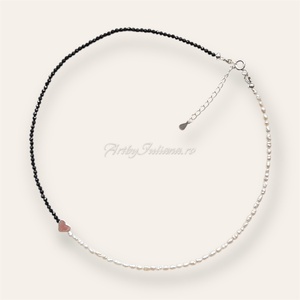 Colier handmade argint și perle Jumătatea drumului - bijuterii - coliere - coliere din perle - Artynos.ro