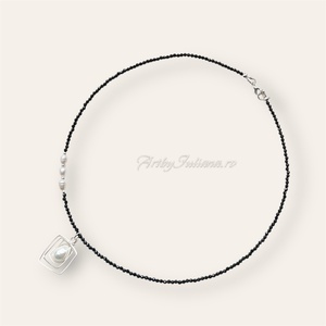 Colier handmade argint și perle Spirală delicată - bijuterii - coliere - coliere din pietre semiprețioase - Artynos.ro