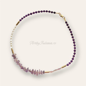 Colier handmade cu pietre semipretioase Cadoul perfect - bijuterii - coliere - coliere din pietre semiprețioase - Artynos.ro