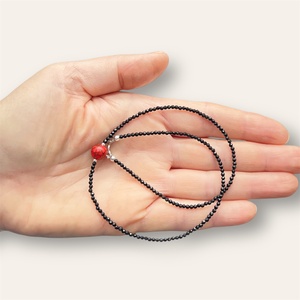 Colier handmade cu argint si pietre semipretioase Sclipire roșie - bijuterii - coliere - coliere din pietre semiprețioase - Artynos.ro