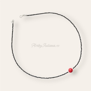 Colier handmade cu argint si pietre semipretioase Sclipire roșie - bijuterii - coliere - coliere din pietre semiprețioase - Artynos.ro