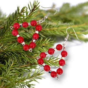 Cercei cu margele de sticla - Artynos.ro