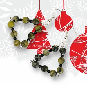 Cercei cu pietre semiprețioase - bijuterii - cercei - cercei lungi - Artynos.ro