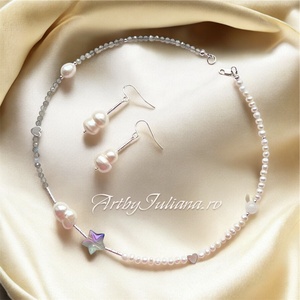 Set (colier, cercei) pietre semiprețioase și argint Steaua sudului - bijuterii - seturi de bijuterii - Artynos.ro