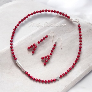 Set handmade cu argint și pietre semipretioase Semn de primăvară - bijuterii - seturi de bijuterii - Artynos.ro