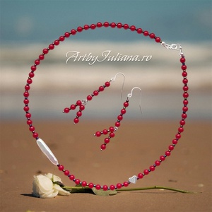 Set handmade cu argint și pietre semipretioase Semn de primăvară - bijuterii - seturi de bijuterii - Artynos.ro