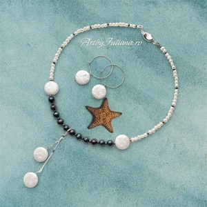 Set (colier, cercei) perle de cultura Lava pe tarm, Bijuterii, Seturi de bijuterii, Confectionarea bijuteriilor, ARTYNOS