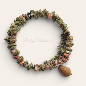 Brățară dubla pietre semiprețioase Început de primăvară - bijuterii - brățări - brățări din pietre semiprețioase - Artynos.ro