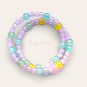 Bratara colorata sticla pastel Magazinul de dulciuri - Artynos.ro