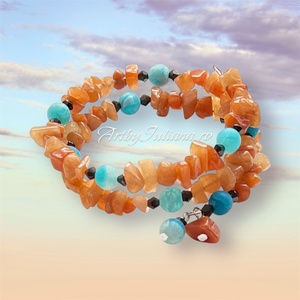 Bratara handmade pietre semipretioase Tot ce ai nevoie este plaja - Artynos.ro
