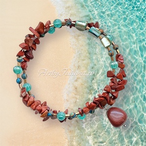 Bratara handmade pietre semipretioase Vis de plaja, Bijuterii, Bratari, Bratari din pietre semipretioase, Confectionarea bijuteriilor, ARTYNOS