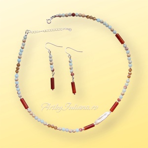 Set handmade argint si pietre semipretioase �Maspalomas - Artynos.ro