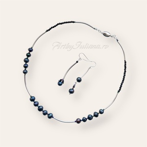 Set handmade argint si pietre semiprețioase �Deșteptarea primăverii - bijuterii - seturi de bijuterii - Artynos.ro