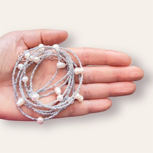 Colier multișir perle �Perle și nisip - bijuterii - coliere - coliere din perle - Artynos.ro