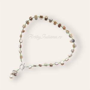 Colier handmade cu sidef �Trezirea naturii - bijuterii - coliere - coliere din pietre semiprețioase - Artynos.ro