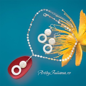 Set handmade pietre semipretioase �Petala de floare - Artynos.ro