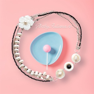 Colier handmade multisir �Floare de sidef - Artynos.ro