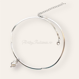 Colier lant oțel inoxidabil cu pandantiv cu perlă de cultură Floare de mar - bijuterii - coliere - coliere cu pandative - Artynos.ro