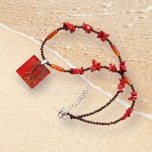 Colier handmade cu pietre semipretioase Cactus din Lanzarote - Artynos.ro