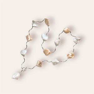 Colier handmade cu sidef Bicolor - bijuterii - coliere - coliere din pietre semiprețioase - Artynos.ro