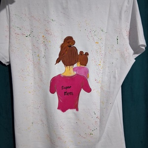 Tricou pictat manual, Imbracaminte si moda, Set de perechi, Set mama-fiica (haine, accesorii), Pictura, ARTYNOS