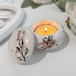 Suport handmade pentru lumânare parfumată , pictat manual  - casă & stil de viață - lumânări, parfumuri, arome - suport lumânări - Artynos.ro
