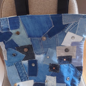 Sacosa denim, Genti si portofele, Genti de mana si umar, Geanta casual, Produse fabricate din materiale reciclate, Patchwork, matlasare, ARTYNOS