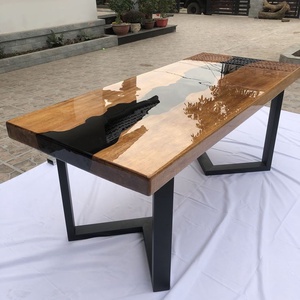 Masă din lemn masiv cu rășină epoxy , Casă & Stil de viață, Mobilier artizanal, Mese, , ARTYNOS