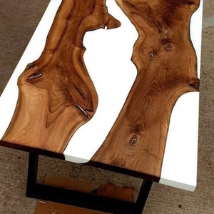 Masă din lemn masiv cu rășină epoxy  - casă & stil de viață - mobilier artizanal - mese - Artynos.ro