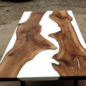 Masă din lemn masiv cu rășină epoxy  - casă & stil de viață - mobilier artizanal - mese - Artynos.ro
