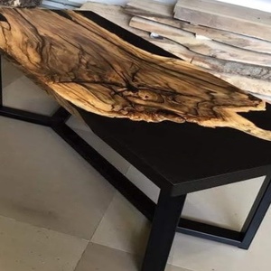 Masă din lemn masiv cu rășină epoxy  - Artynos.ro