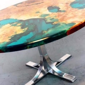 Masă din lemn cu rășină epoxidica  - casă & stil de viață - mobilier artizanal - mese - Artynos.ro