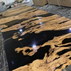 Masă din lemn de măslin cu rășină epoxy  - casă & stil de viață - mobilier artizanal - mese - Artynos.ro