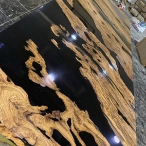 Masă din lemn de măslin cu rășină epoxy  - casă & stil de viață - mobilier artizanal - mese - Artynos.ro