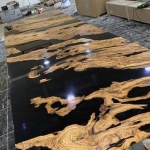 Masă din lemn de măslin cu rășină epoxy  - casă & stil de viață - mobilier artizanal - mese - Artynos.ro